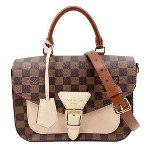 Louis Vuitton  Beaumarchais Damier Ebene Shoulder Bag Brown